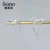 Pendientes colgantes estilo minoría japonesa y coreana con lazo pendientes de plata de ley s925 circón dos lindos pendientes que rejuvenecen para mujer enviar a novias