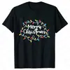 Camiseta Navideña para Hombre Gráfico de Luces Navideñas Fiesta t