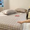 Touca de Cama de Fio de Camada Dupla de Algodão Puro Peça Única 2025 Novo Protetor de Colchão Cobertura de Cama de Algodão Integral para Solteiro Cobertura de Cama Suja All-inclusive para Uma Pessoa