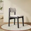 Cadeira de Jantar Nórdica de Madeira Maciça com Encosto Macio, Conjunto de Mesa e Cadeiras, Uso Doméstico Moderno, Simples para Sala de Jantar e Sala de Estar, Cadeira de Lazer
