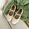 Zapatos Planos Redondos con Lazo Estilo Francés para Mujer, Nuevos Versátiles de Cuero Verano 2026, Zapatos Mary Jane Bajos para Combinar con Faldas