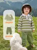 Camiseta de Manga Larga Kaka Panda para Niños Ropa de Otoño Infantil Camiseta Básica Casual para Niños Ropa Moderna de Bebé para Primavera y Otoño