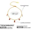 Cadena de collar con colgante de circonita cúbica en forma de lágrima inspirada en la dopamina, superventas europea y americana, conjunto de pulsera y tobillera de joyería minimalista y versátil para mujer