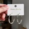 Pendientes de Aro Grandes Completamente de Diamantes Súper Brillantes para Mujer 2026 Nueva Moda Sensación de Alta Gama Temperamento Brazaletes para Oreja Estilo Europeo y Americano Ornamentos Exagerados para la Oreja