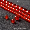 Venta al por mayor de fábrica ágata roja natural cuentas sueltas individuales semiacabadas accesorios hechos a mano DIY material para ensartar cuentas redondas accesorios