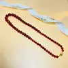S925 prata natural vermelho ágata torre corrente luz nicho de luxo moda handmade colar tamanho frisado clavícula feminina presente corrente