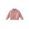 Chaqueta de cuero MDD para niños 2026 primavera y otoño estilo nuevo unisex color liso solapa estilo motociclista chaqueta de cuero PU