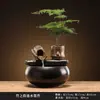 Adornos de Cerámica Creativos de Nuevo Estilo Chino para Riqueza y Agua Fluyendo, Escritorio Sala de Estar Mesa de Té, Pequeñas Decoraciones de Oficina, Agua Circulando