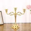 Candelabros Estilo Europeu de Cinco e Três Braços, Luxuoso Restaurante Ocidental Jantar Romântico à Luz de Velas, Decoração de Hotel, Adereços de Casamento, Suportes para Velas