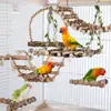 Brinquedo para papagaio, brinquedo para pássaro, brinquedo de madeira pimenta, poleiro, escada, balanço, escada de escalada, escada suspensa, estrutura de brincar combinada, transfronteiriço