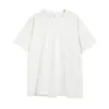 Popular Camiseta de Algodón 260g Tendencia Nacional Versión Grande Hombros Descubiertos Color Sólido para Hombres y Mujeres Estampado Oversize Manga Corta Pesada Personalización