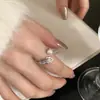 Anel Minimalista de Pena Artística com Pérola para Mulheres, Design Único de Nicho, Anel Versátil para Dedo Indicador, Anel Aberto Ajustável para Mulheres