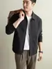 Yingao Chaqueta de solapa para hombre de negocios estilo Old Money Otoño Mediana edad Informal Cremallera Nueva Ropa de abrigo para hombre Transfronteriza
