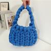 Lana islandesa super gruesa bolsa tejida a mano para manualidades bolsa terminada bolso de mensajero coreano para llevar a mano al por mayor de fábrica para mujer