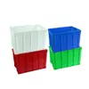 Caja de plástico reforzada nueva, tamaño grande con tapa, caja de transferencia de materiales, caja de plástico para estantería de almacenamiento logístico industrial