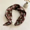 Bufanda de Seda de Moda Estilo Coreano para Primavera y Verano, Bufanda de Seda Magnética para Mujer, Bufanda de Perlas de Alto Nivel para Clavícula, Accesorio de Bufanda