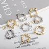 Diy Accesorios de joyería coreana oro brillante plata brillante aleación colgante pequeño colgante de pulsera diamante doble colgante amor redondo
