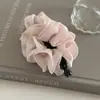 Pinza Banana de Lujo Plegada con Forma de Capullo de Flor Estilo Coreano para Mujer, Realza el Volumen del Cabello, Pinza para Cola de Caballo Semirrecogida, Pasador Versátil Estilo Perezoso Accesorio para el Cabello