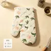 Guantes de cocina para hornear resistentes al calor estilo japonés con estampado floral para venta al por mayor transfronteriza, tapetes para horno aislantes del calor con patrón floral múltiple, almohadillas aislantes del calor resistentes a altas temperaturas