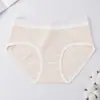 Calcinha Feminina de Gaze Colorida Classe A 100% Algodão Cintura Média Antibacteriana Todo Algodão Gancho Estendido Calcinha Infantil 100% Algodão Feminina Atacado