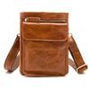 B594 Bolso Casual Multifuncional de Cuero para Teléfono de 7 pulgadas para Hombre, Cuero Encerado para Exteriores, Piel de Vaca Retro, Cintura, Bolso Colgante Pequeño
