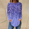 2023 Europeo y Americano Amazon otoño e invierno Nuevo suéter de camisa de manga larga estampada ropa de mujer AliExpress casual cuello redondo manga larga