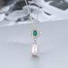 Colgante de perlas de agua dulce de plata S925 transfronterizas de un millón, versión coreana, collar de diamantes sencillo para mujer, fabricantes de accesorios de bricolaje al por mayor