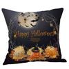 Almohada con Patrón de Halloween de Dibujos Animados Almohada para el Hogar Sofá Funda de Almohada Adornos Oficina Cojín de Respaldo para Coche Funda de Almohada