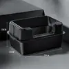 Caixa de Areia para Gatos em Aço Inoxidável Fosco com Grade Alta para Evitar Salpicos, Vaso Sanitário Semi-Fechado para Gatos, Fácil de Limpar e à Prova de Odores
