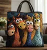 Bolso de Mano Cruzado 3D Nuevo Producto TEMU Amazon Moda Femenina de Moda Estampado Bolso de Hombro Tela Oxford 600D