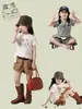 Camiseta de Verano para Niñas Zhixi, Amigable con la Piel de Bebé, Diseño de Dibujos Animados, Camiseta de Algodón con Estampado de Gato Súper Popular