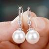 Nuevos Pendientes de Perla Estilo 2025 para Mujer, Pendientes de Plata de Ley a la Moda, Estilo Coreano Simple de Estudiante Tendencia, Elegantes y Exquisitos