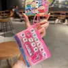 Llavero Oficial de Crayon Shin-chan con Botón de Alivio del Estrés de 14 Cuadrículas Dibujo Animado Lindo Juguete Divertido de Presionar y Disfrutar Regalo