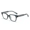 Armazón de Gafas Planas TR90 Coreano Distintivo para Hombre y Mujer Pin CP 8648 Armazón Negro Liso Retro Anti-Luz Azul Lentes para Miopía