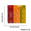 Nova cortina de seda chuvosa com costura tricolor decoração de festa de feriado cortina de fundo cortina de porta de seda chuvosa vermelho laranja dourado carnaval