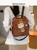 Fábrica de Origen Beibao 2025 Nuevo Lindo Dibujo Animado Moda Bolso de Mano Versátil para Mujer Mochila de Moda