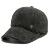 Chapéu Masculino Inverno Meia-idade Proteção de Orelha Boné de Beisebol Lã Grossa Chapéu de Pato Chapéu de Inverno Quente Chapéu Masculino
