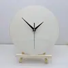 Reloj de Pared Decoración de Esfera en Blanco DIY Tablero Redondo de Madera Pintura Fluida Graffiti Infantil de Jardín de Infancia Reloj Hecho a Mano