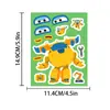 8 Desenhos Animados Super Wings Placa de Desenho Educacional DIY que Muda de Face para Crianças, Adesivos à Prova d'Água para Atacado Transfronteiriço