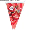 Bandeirinha triangular de Papai Noel e Toy Story mais vendida com estampa de hortênsia, festão de cor limão, feito de papel revestido