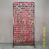 Cortinas de Fio Penduradas com Moldura de Fundo Dourada e Prateada, Adereços de Casamento, Cortinas de Porta Peroladas, Decorações de Teto para Casamento, Cortinas Coloridas de Fio com Lantejoulas e Contas