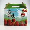 Nueva Caja de Empaque para Frutas Caja de Empaque para Lichi Caja de Regalo Personalización Bolsa de Papel Cartón Corrugado para Lichi Caja de Color Lichi Fabricante
