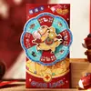 2026 Ano do Cavalo Envelopes Vermelhos Rotativos Criativos, Envelopes de Dinheiro de Ano Novo, Sacos de Envelope Vermelho 3D de Ano Novo Infantil para o Festival da Primavera