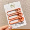 Pinza Lateral de Color Caramelo Y2K Estilo Millennial Dopamina para Mujer, Pasador de Verano para Flequillo, Pinza para el Pelo Lateral