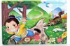 Rompecabezas de madera de 60 piezas para niños, dibujos animados de animales, cuento de hadas, rompecabezas plano, juguete de bloques de construcción educativo para la primera infancia del bebé