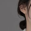 Novos Brincos de Rosa Estilo Francês Tridimensional com Separação de Cores Estilo Ins Pequenos e Doces Estudantes Acessórios de Orelha Femininos Exquisitos
