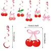 Nuevo Lazo Cereza Suministros para Fiesta Decoración Temática Bandera Tamaño Globo Tarjeta Colgante Colgante Set Decoración
