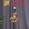 Colgante de collar de caballo balancín de palisandro, Cadena para teléfono, Llavero, Cadena para suéter de caballo del zodiaco tallado en madera Yiming Xianyuan