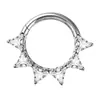 Anillo de Nariz de Aleación de Titanio F136 Incrustado con Circonita, Anillo de Tabique Nasal, Joyería Corporal de Titanio G23, Tachuela para Nariz, Adorno para Nariz