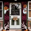 Cortina de Porta de Casal de Halloween Transfronteiriça Nova Tecido de Poliéster Bandeira de Decoração de Atmosfera de Varanda Bandeira Pendurada de Casal de Halloween